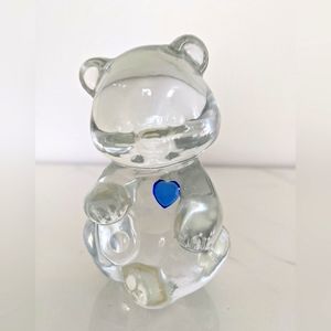 Fenton, Birth stone Bear Glass, September Blue Hear Sapphire